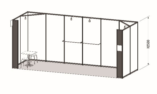 A-2.　基本パッケージブース【展示商談備品付き】 12m&sup2;